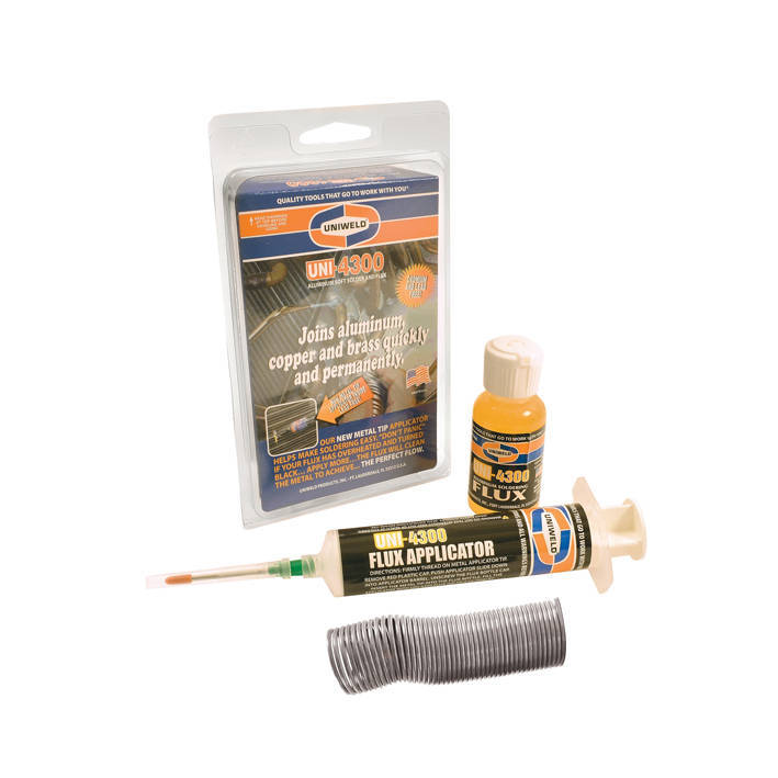 KIT SOLDADURA DE ALUMINIO UNIWELD 4300 CON APLICADOR Y FUNDENTE DE 2 OZ