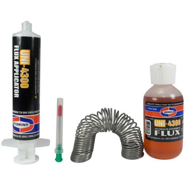 KIT SOLDADURA DE ALUMINIO UNIWELD 4300 CON APLICADOR Y FUNDENTE DE 2 OZ