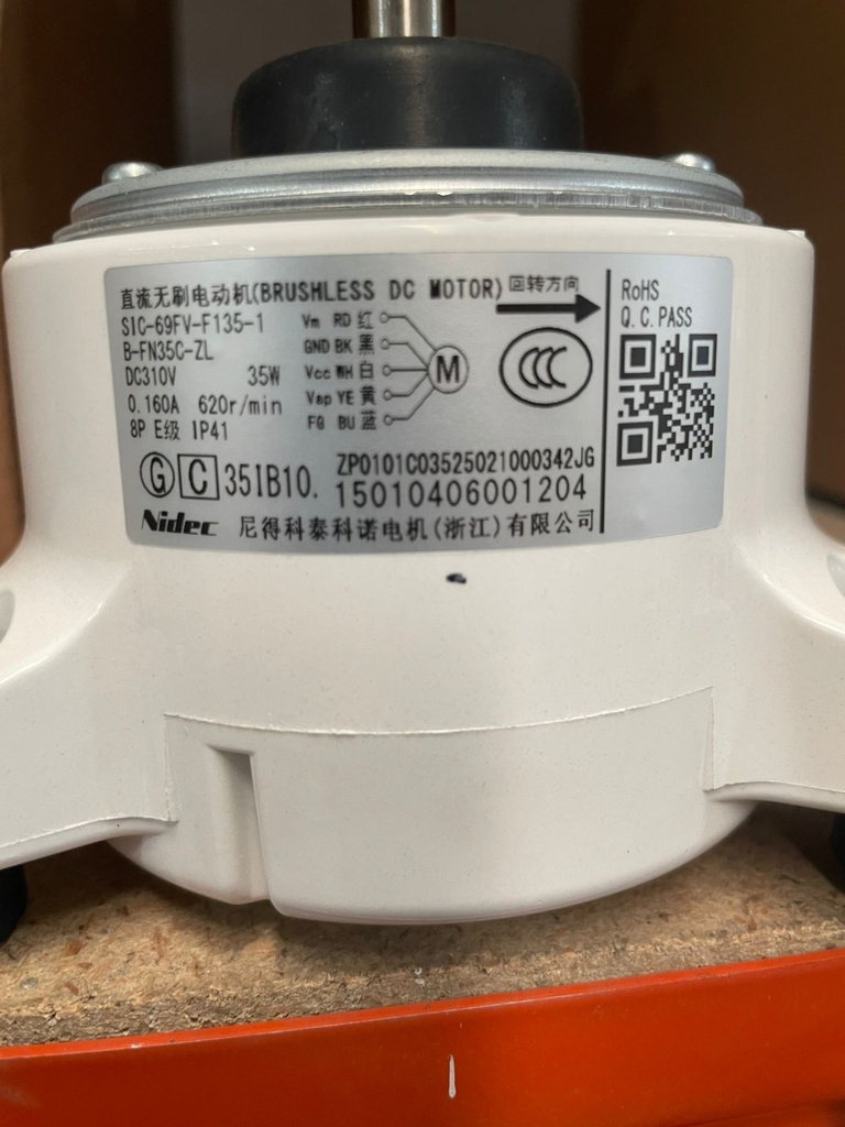 MOTOR EVAPORADOR DE CASSETTE INVERTER LICH 2.0 TON 15010406001204
