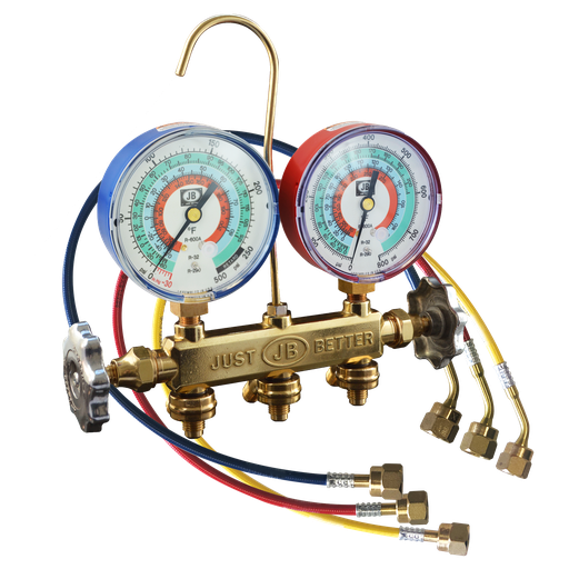 MANIFOLD JB PARA A3 R290 R600A CON MANGUERAS CLRF 18 IN