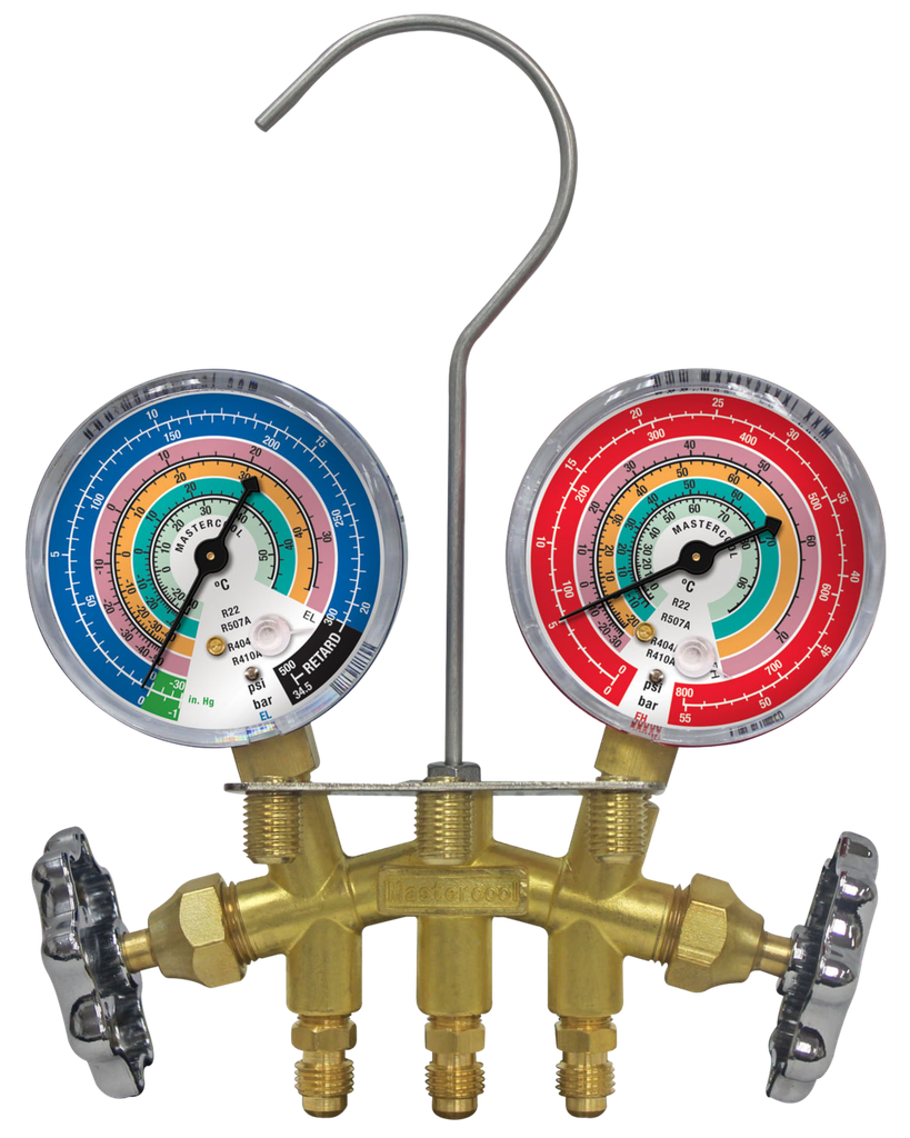 MANIFOLD R134A, R22, R12, R404A CON MANGUERAS 