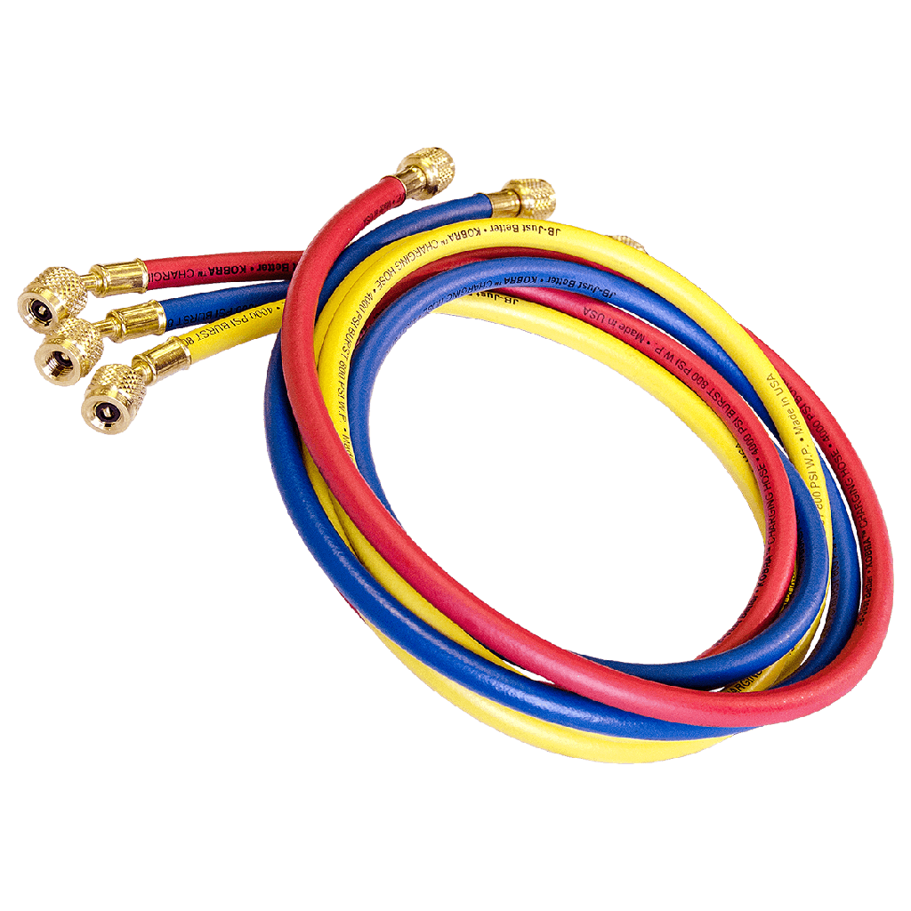 SET DE MANGUERAS JB INDUSTRIES KOBRA ALTA PRESION PARA MANOMETROS 60 IN (3 PZS)