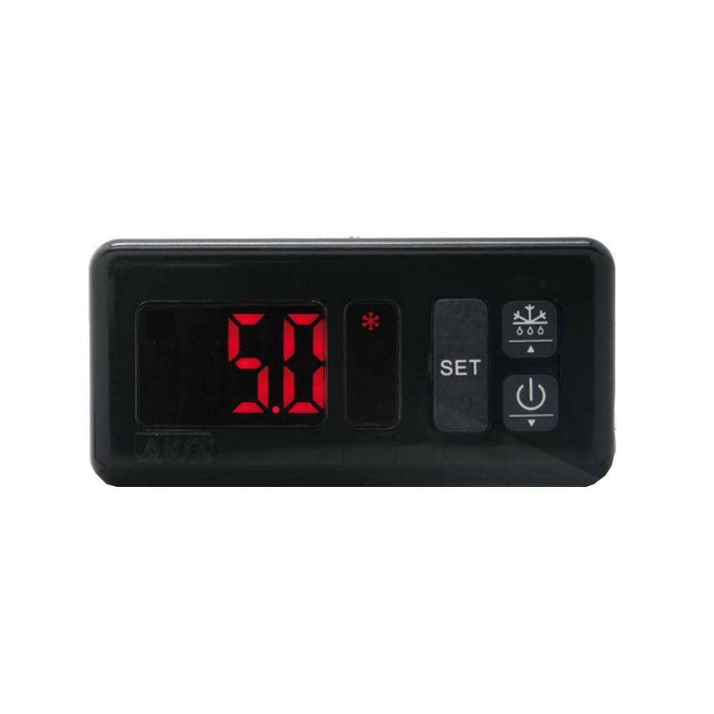 CONTROLADOR AKO PANEL SLIM BAJA TEMPERATURA 230 V 1 RELEY 16 A 1 SONDA NTC 1.5 M