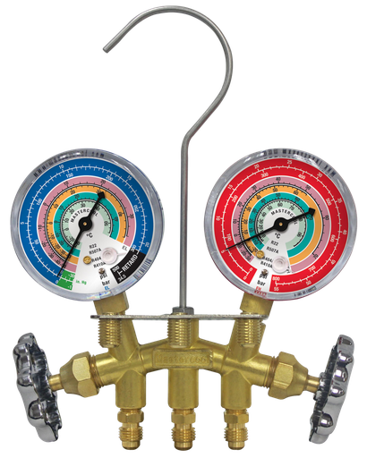 [MC-33636MR] MANIFOLD R134A, R22, R12, R404A CON MANGUERAS 