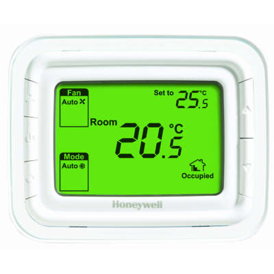 [RES-T6861H1WG] TERMOSTATO HONEYWELL HALO PARA FANCOIL HORIZONTAL PANTALLA VERDE (V: 110V)