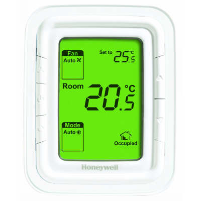 TERMOSTATO HONEYWELL HALO PARA FANCOIL VERTICAL  PANTALLA VERDE