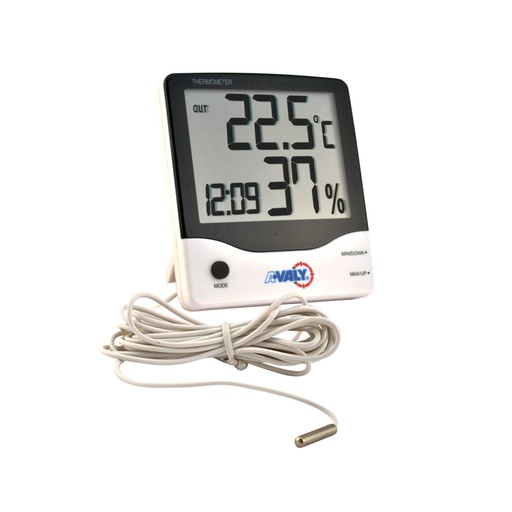 [AVA-EDT155] TERMOMETRO DE 2 IN INTERIOR -5° A 50°C / EXTERIOR -50° A 70°C CON RANGO DE HUMEDAD DE 20A 99% RH