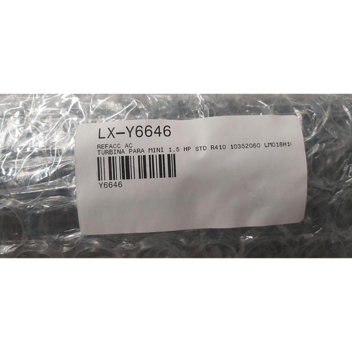[LX-Y6646] TURBINA LI018H170P4321 LI018H210P4321 10352060 LM018H100P432 LM018H100P232-1X SOLO FRIO Y HEAT PUMP